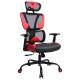 Кресло  PREMIUM "Toxin GM-520", синхромеханизм, экокожа/сетка/ткань, черное/красное, 532950 главное фото в маленьком размере