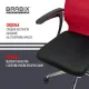 Кресло руководителя PREMIUM Ultimate EX-801 хром, плотная двойная сетка Х2, черное/красное. Фото товара с разных ракурсов.