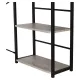 Стол на металлокаркасе BRABIX LOFT CD-005, 1200х520х1200 мм, 3 полки, цвет дуб антик, 641222. Фото товара с разных ракурсов.