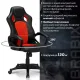 Игровое кресло "Rider EX-544", экокожа черная/ткань красная, 531583. Фото товара с разных ракурсов.