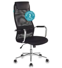 Кресло руководителя Бюрократ KB-9N/BLACK черный TW-01 TW-11 сетка крестовина хром